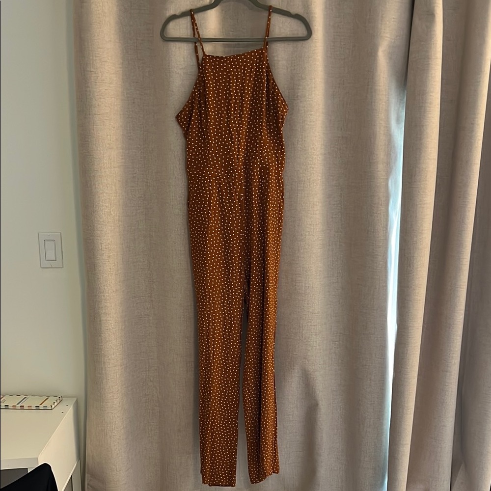 Brown Polka Dot Jumpsuit
